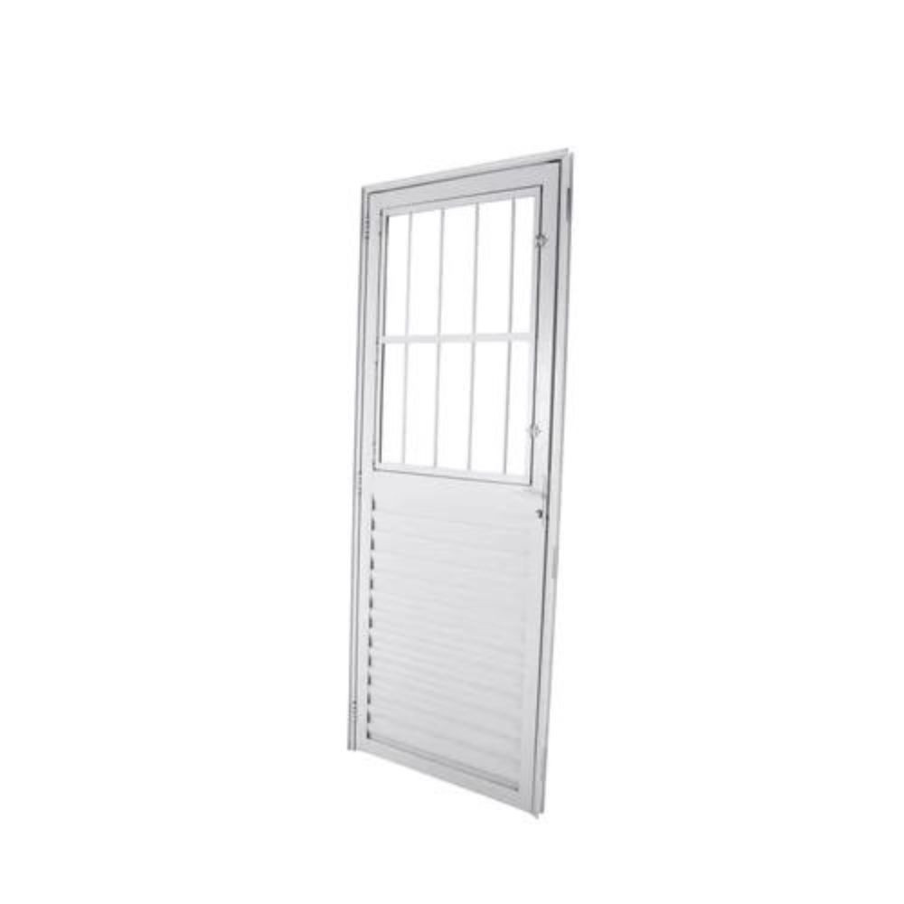 Porta Quality Postigo 210X80 Home Liso Esquerda Branca
