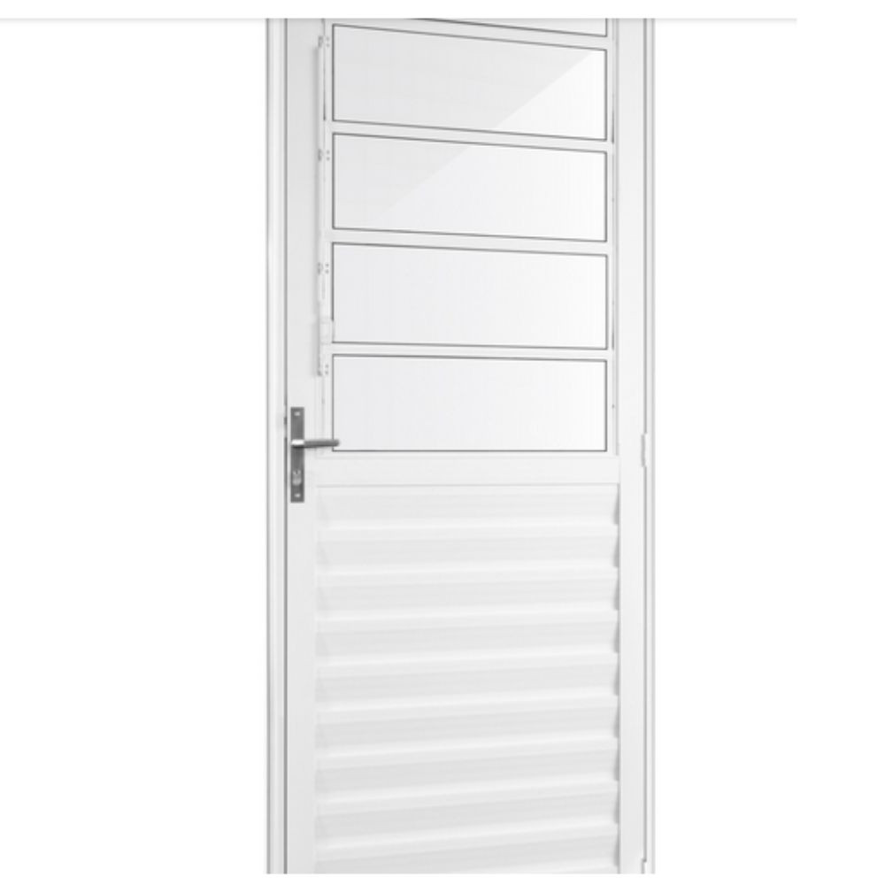Porta Quality Basculante 210X80 Home Liso Esquerda Branca
