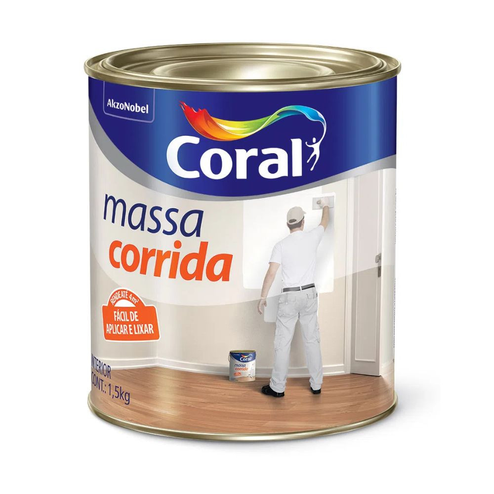 Massa Corrida Branco 1,5kg Coral