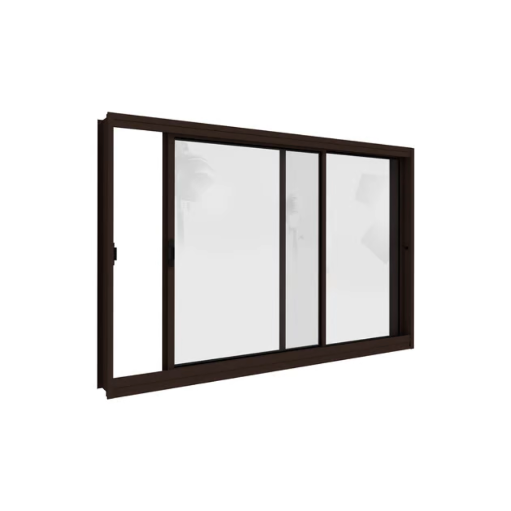 Janela 50X50 2 Folhas Vidro Liso Bronze Topmix