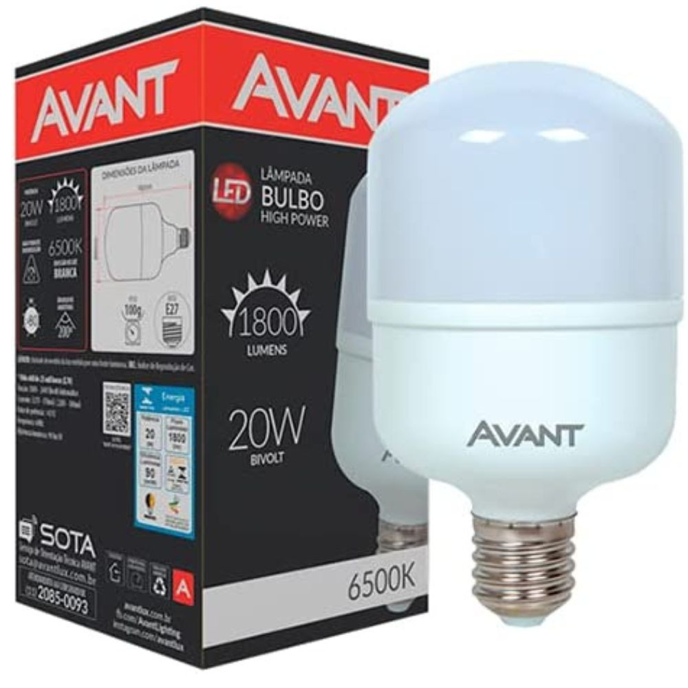 Lâmpada Avant Led Bul E27 20W Mg1600 6500K