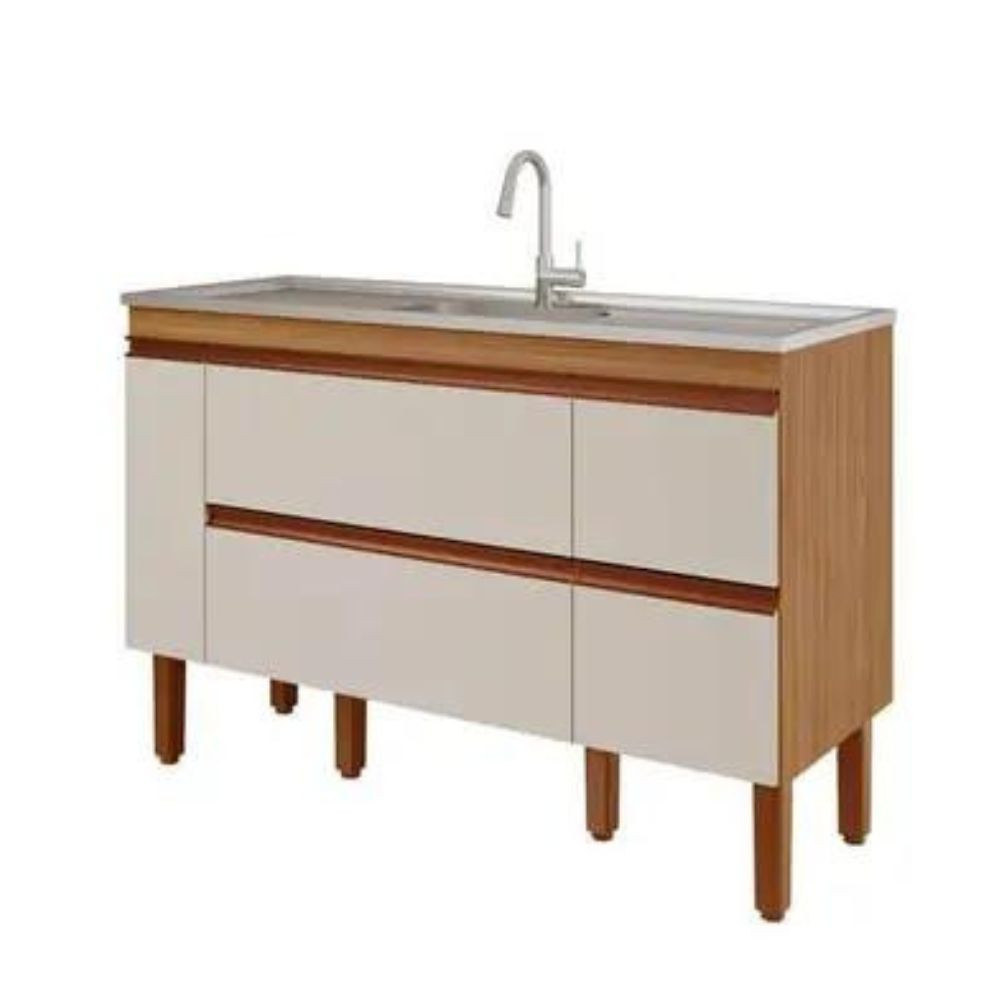 Gabinete MGM Prisma Coz 1.34m Freijo/Off Whi