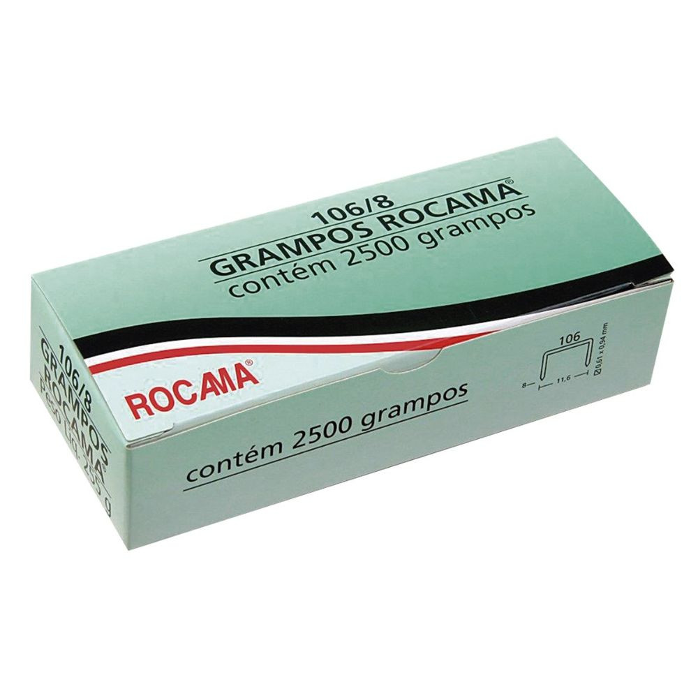 Grampos Galvanizados 2500Pcs  106/8 Rocama