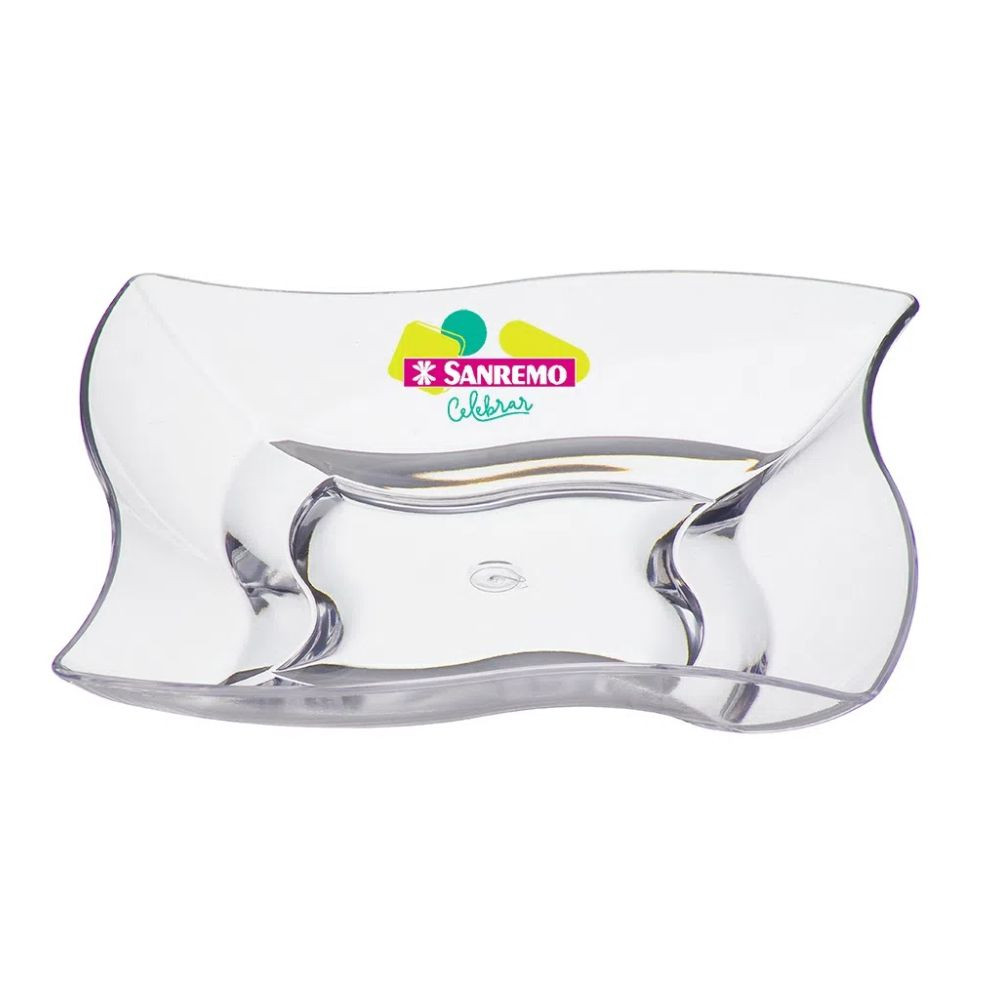 Petisqueira Plástica Média Transparente Celebrar Sanremo