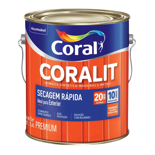 Esmalte Coralit Secagem Rápida Acetinado Branco 3.6L Coral