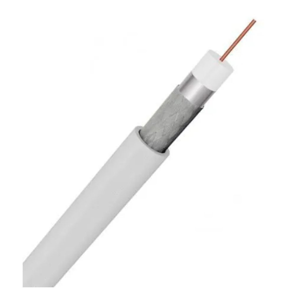 Cabo Coaxial RG59 47% Branco 1 Metro Megatron