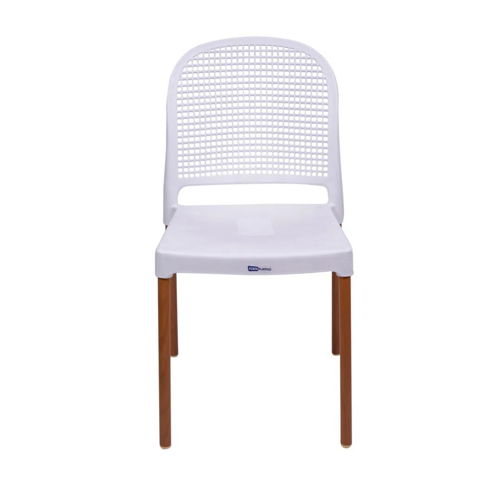 Cadeira Vintage Branca Forte Plástico