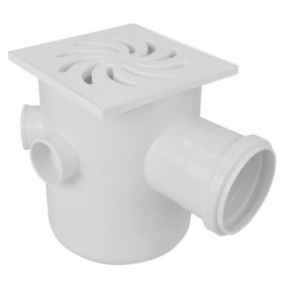 Caixa Sifonada Quadrada Vórtice 150x185x75 Branco Amanco