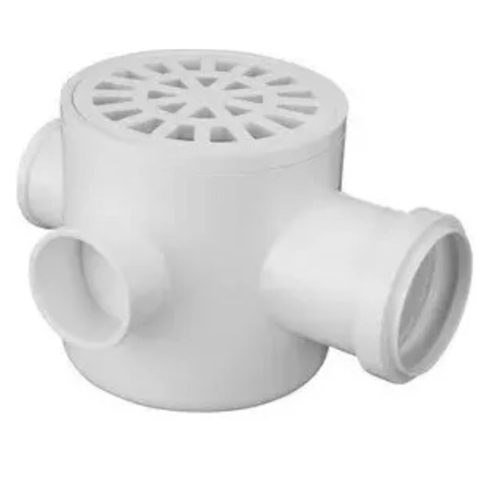 Caixa Sifonada Redonda Vórtice 150x150x50 Branco Amanco