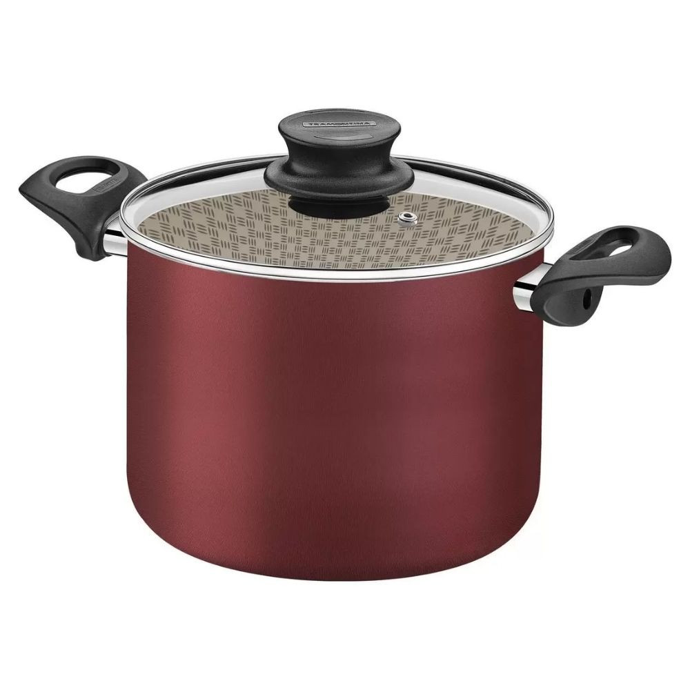 Caldeirão Paris Antiaderente Aluminio 22cm Vermelho Tramontina