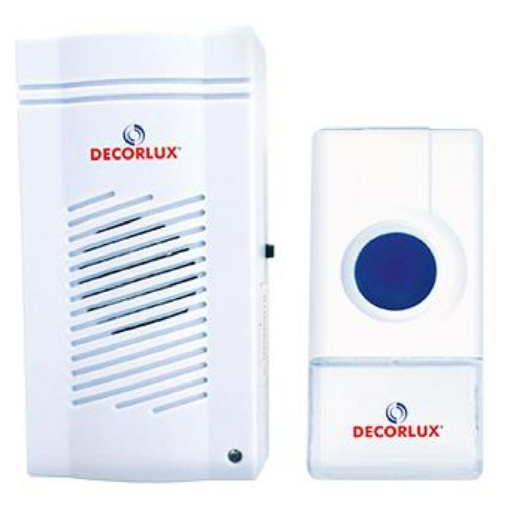 CAMPAINHA DING DONG S/FIO PILHA 80M BRANCO DECORLUX