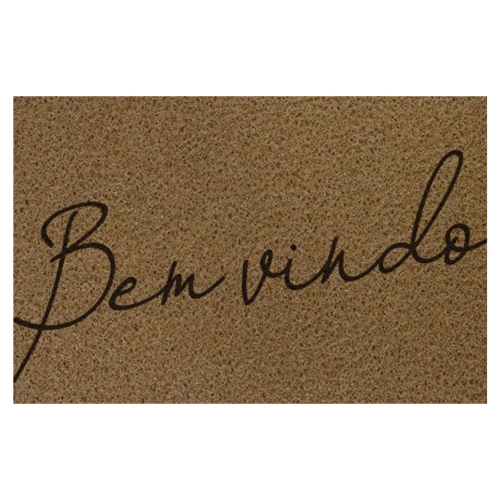  Capacho Vinil Light Bem Vindo Bege 40cm x 60cm Kapazi