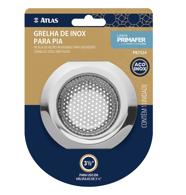 Grelha Primafer Inox para Pia Premium 11.5cm