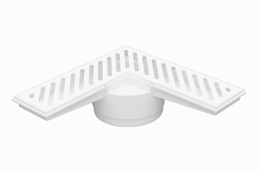 Ralo Astra Grelha Branco Saída 100mm 