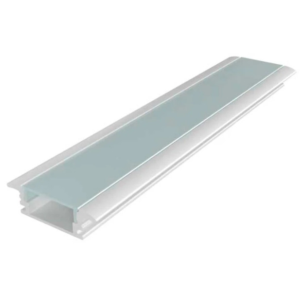 Perfil LLUM Way Embutir de Alumínio 24x7x3000mm Branco