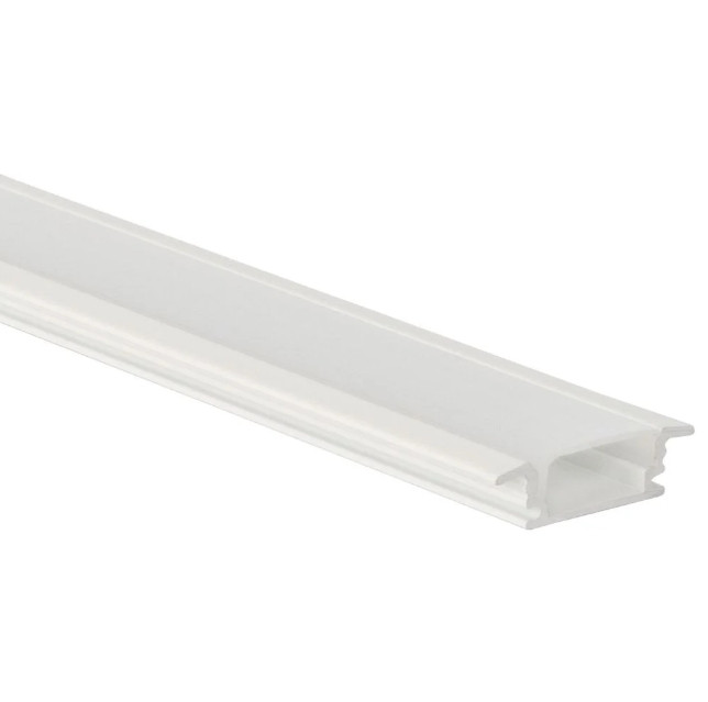 Perfil LLUM Way Embutir de Alumínio 24x7x1000mm Branco