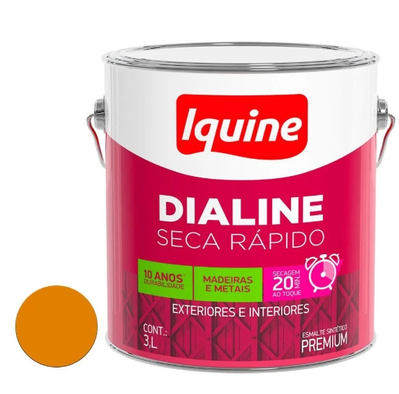 Esmalte Iquine Dialine Seca Rápido Alto Brilho Amarelo Caterpillar 3.0L