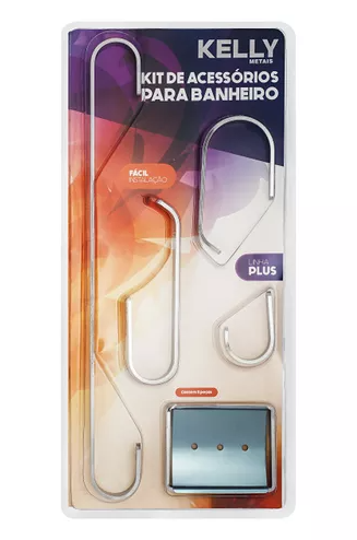 Kit Kelly Plus 3704 5 Peças Cromado 