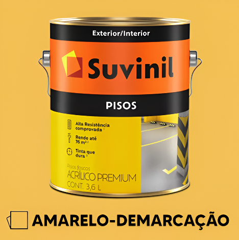 Tinta Suvinil Piso Fosco Amarelo Demarcação 3.6L