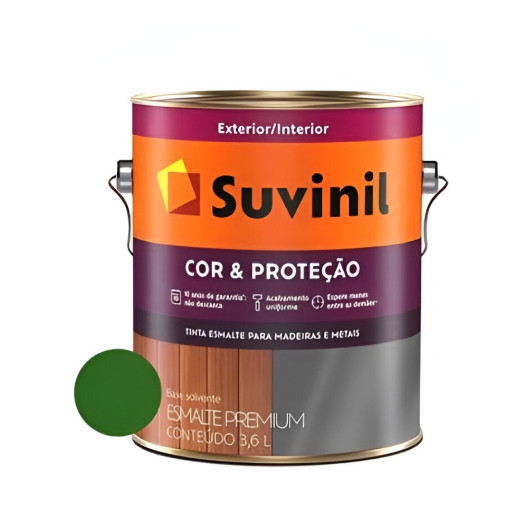 Esmalte Suvinil Cor e Proteção Brilhante Verde Folha 3.6L