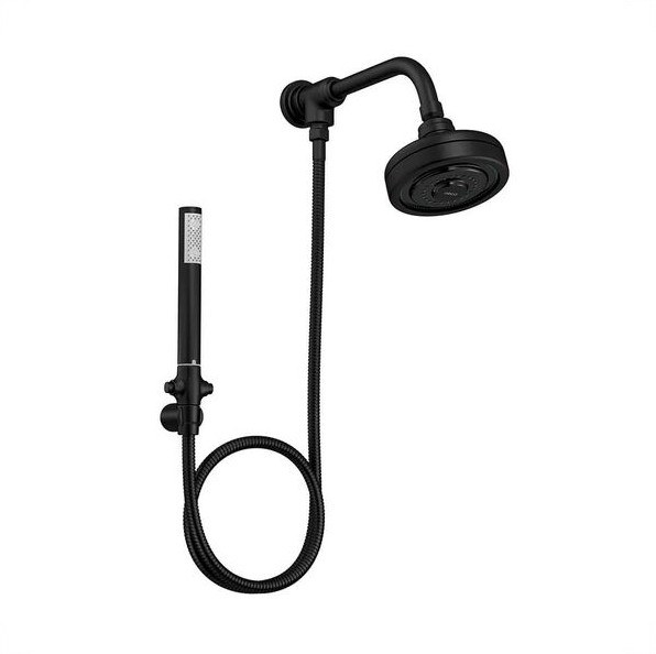 Chuveiro Deca Acqua Plus Desviador+Ducha Preto Fosco 1990 
