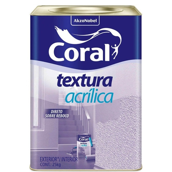 Textura Coral Acrílica Branca Lata 25Kg