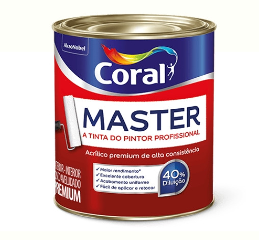 Tinta Coral Master Fosco Branco 3.6L