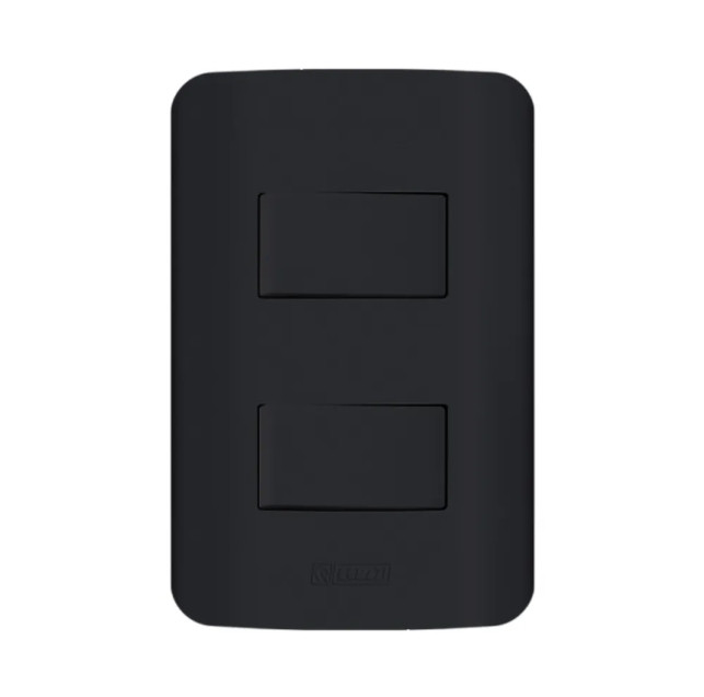 Interruptor Romazi Canoa 2 Simples 10A Preto 