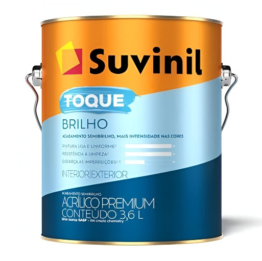 Tinta Suvinil Toque Brilho Semibrilho Branco Neve 3.6L