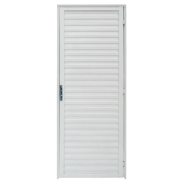 Porta Quality Veneziana 210X70 Home Esquerda Branca