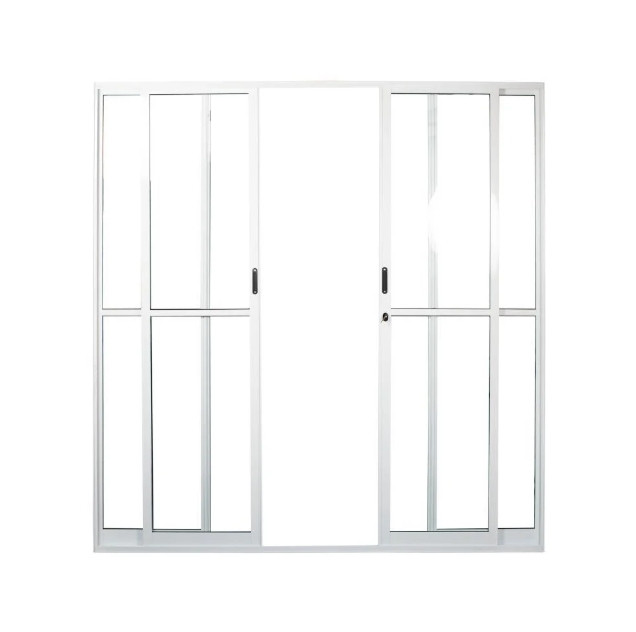 Porta Quality Balcão 210X200 Home 4 Folhas Vidro Liso Branco 
