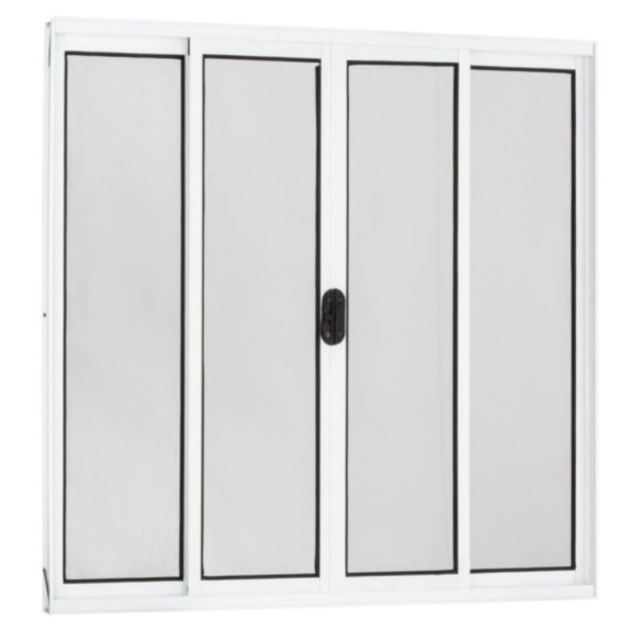 Janela Topmix Quadri 1X2.0 4 Folhas Vidro Liso Branco 