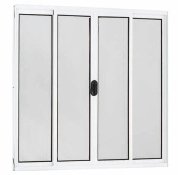 Janela Topmix 1X2.0 4 Folhas Vidro Liso Branco