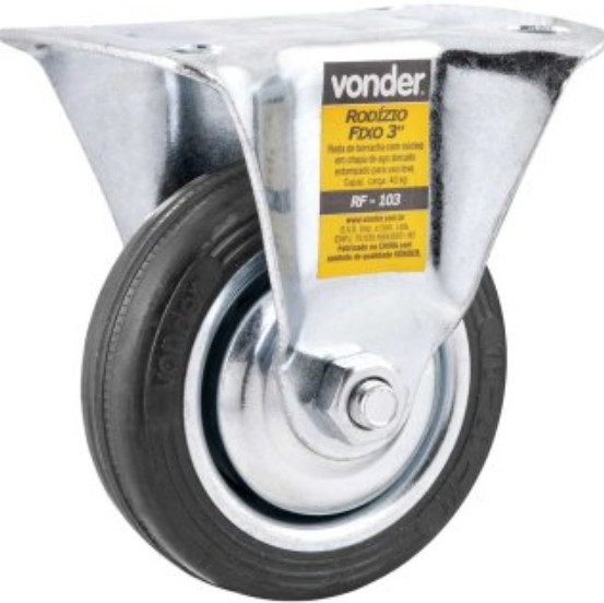 Rodízio Vonder Fixo 3" Leve Preto