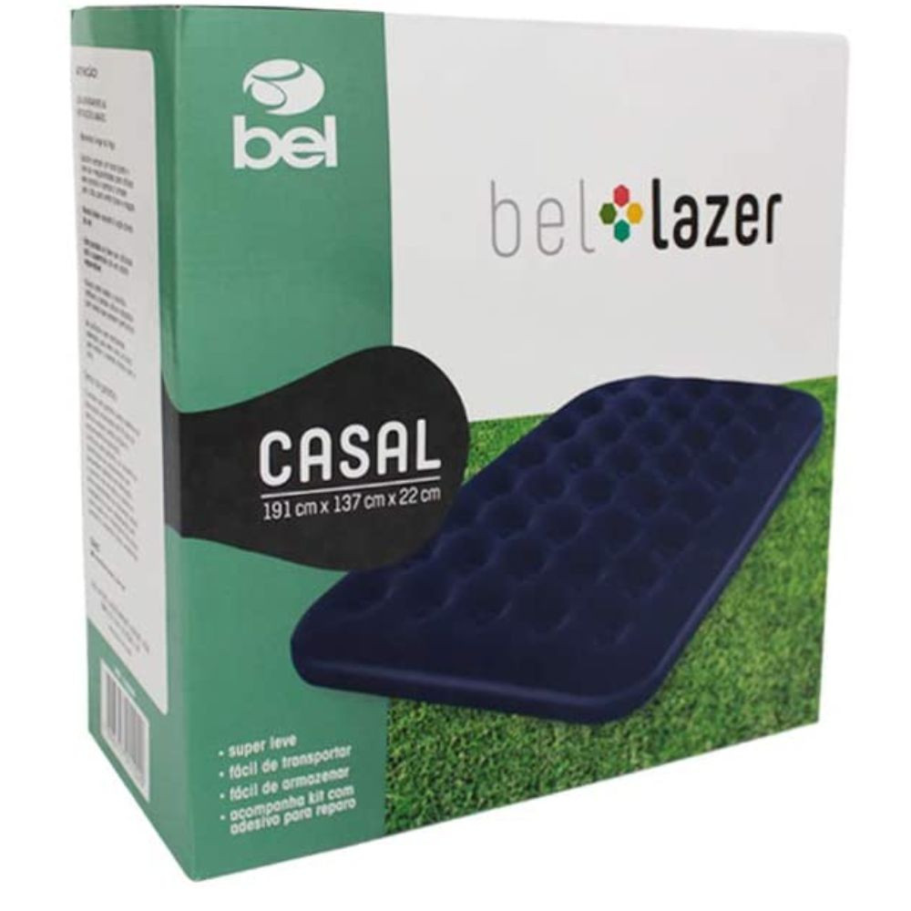Colchão Inflável Casal 191X137x22cm Bel Lazer