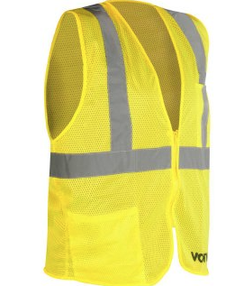 Colete refletivo com bolso e zíper da vonder amarelo CV104 