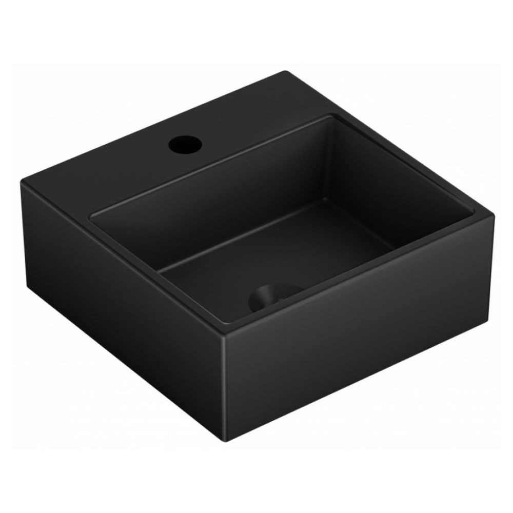 Cuba de Apoio 35cm Quadrada Basic Q6 Preta Celite