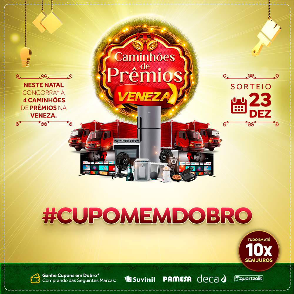 Cupom Oferta Veneza - Marcas premiadas