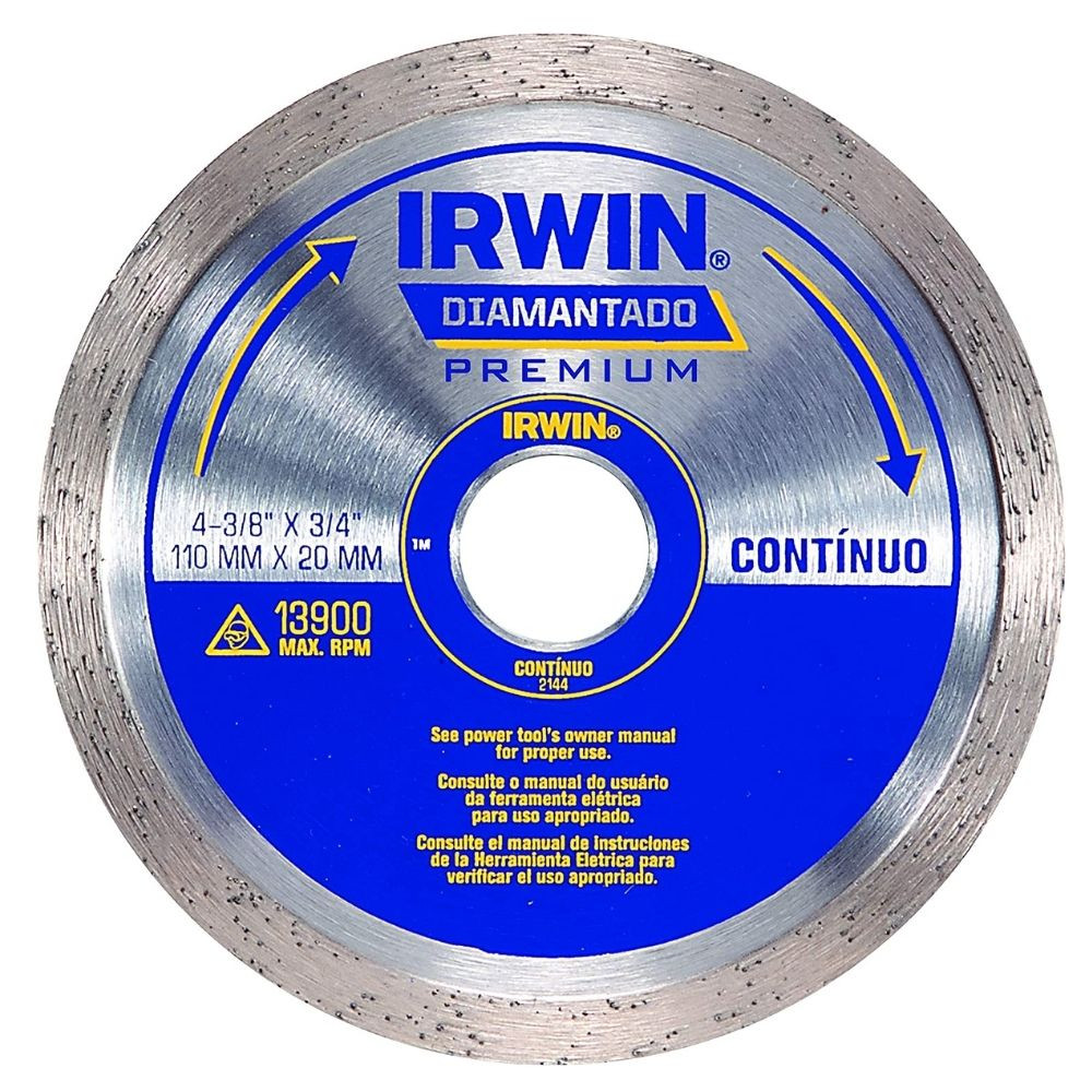 Disco Diamantado Liso Contínuo Premium 110mm 4.3/8 Irwin