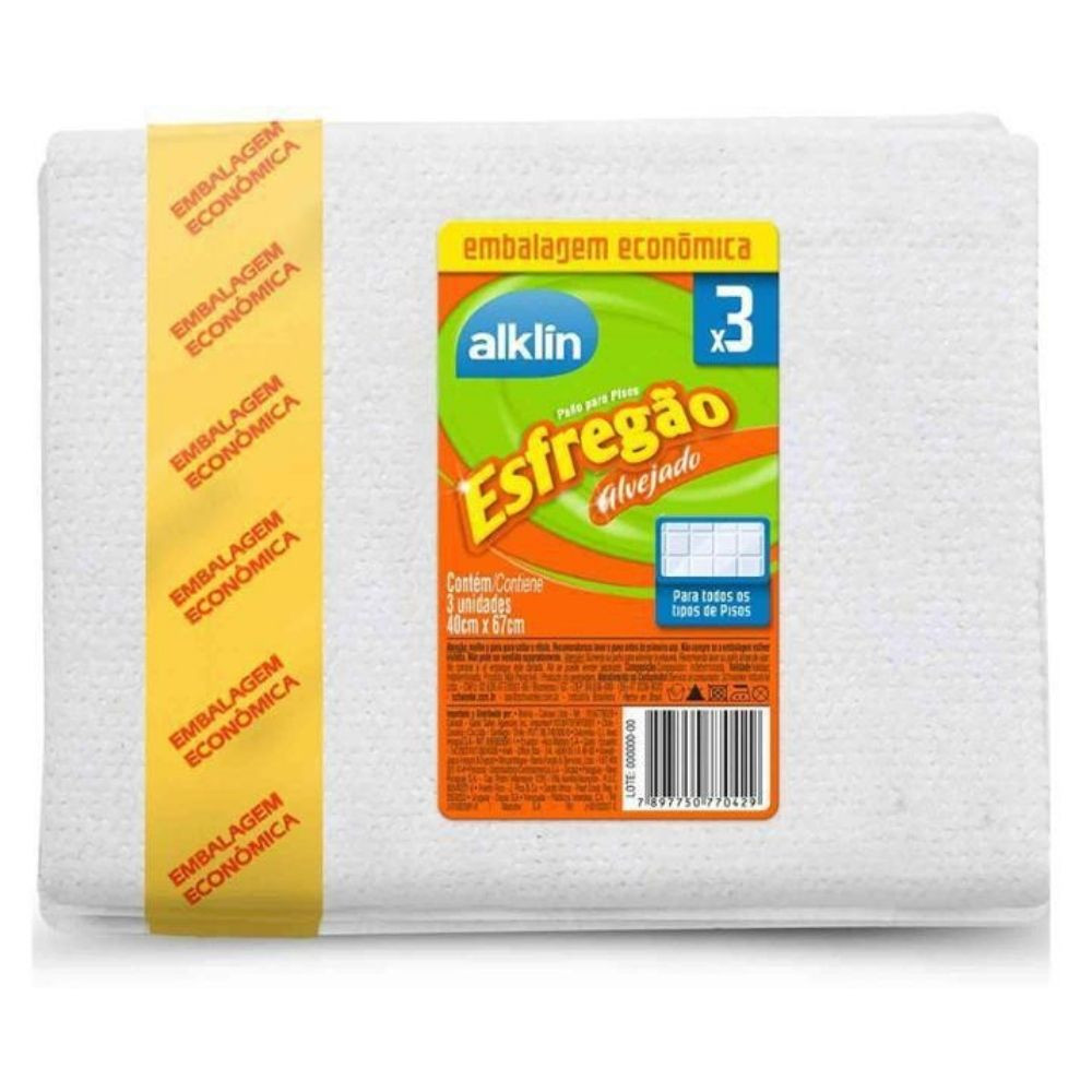 Esfregão Alvejado Com 3 Alklin 