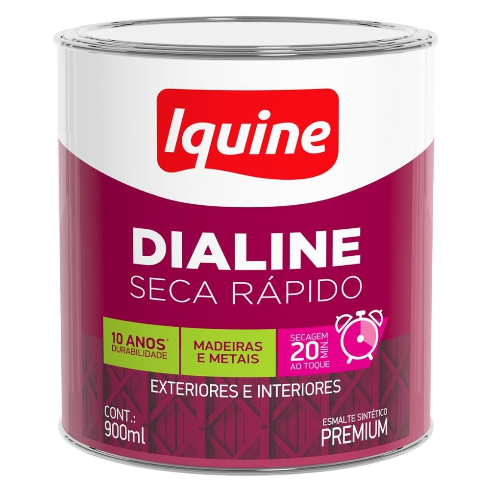 ESMALTE DIALINE SECAGEM RAPIDA ALTO BRILHO BRANCO 0.9L IQUINE