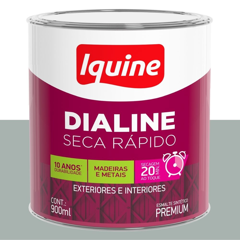 Esmalte Dialine Secagem Rápida Alto Brilho Platina 0.9L Iquine