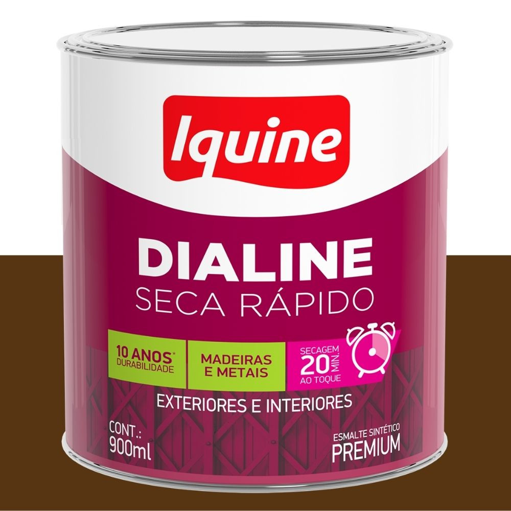 ESMALTE DIALINE SECAGEM RAPIDA ALTO BRILHO TABACO 0.9L IQUINE