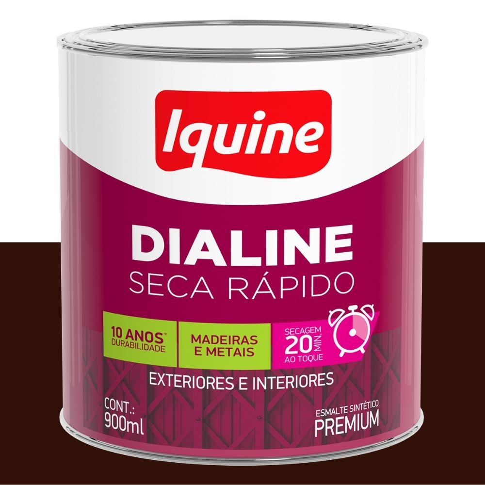 Esmalte Dialine Secagem Rápida Alto Brilho Vinho 900ML Iquine