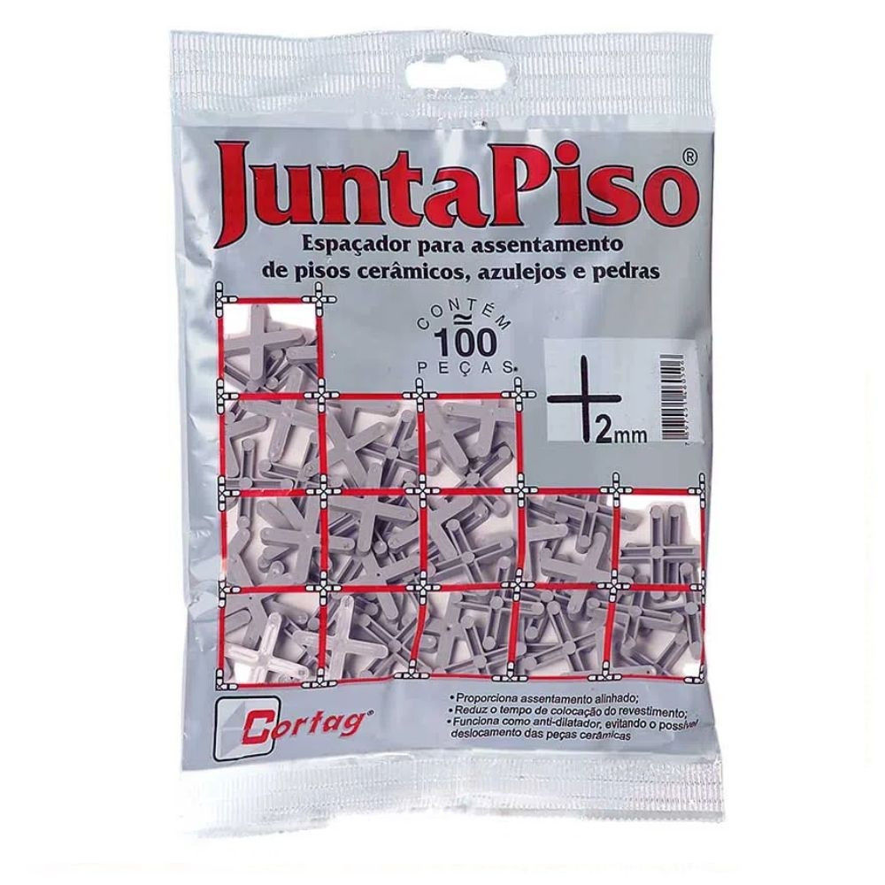Espaçador juntapiso 2mm 100 Peças Cortag