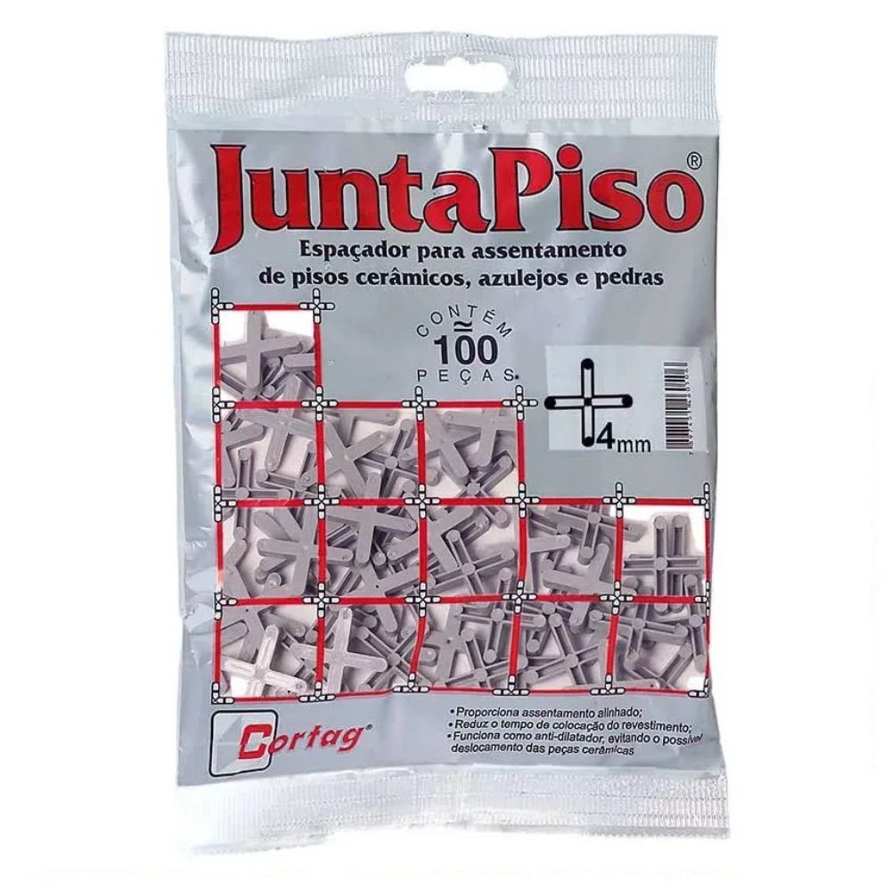 Espaçador juntapiso 4.0mm 100 peças Cortag