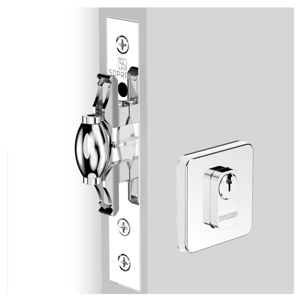 Fechadura 3 em 1 ROSC24 Inox Polido Soprano