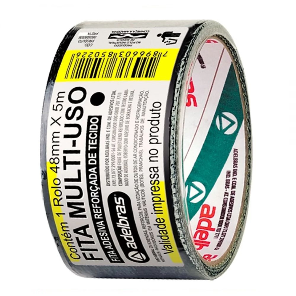 Fita Silver Tape 48MMX5M Preta 960 Adelbras