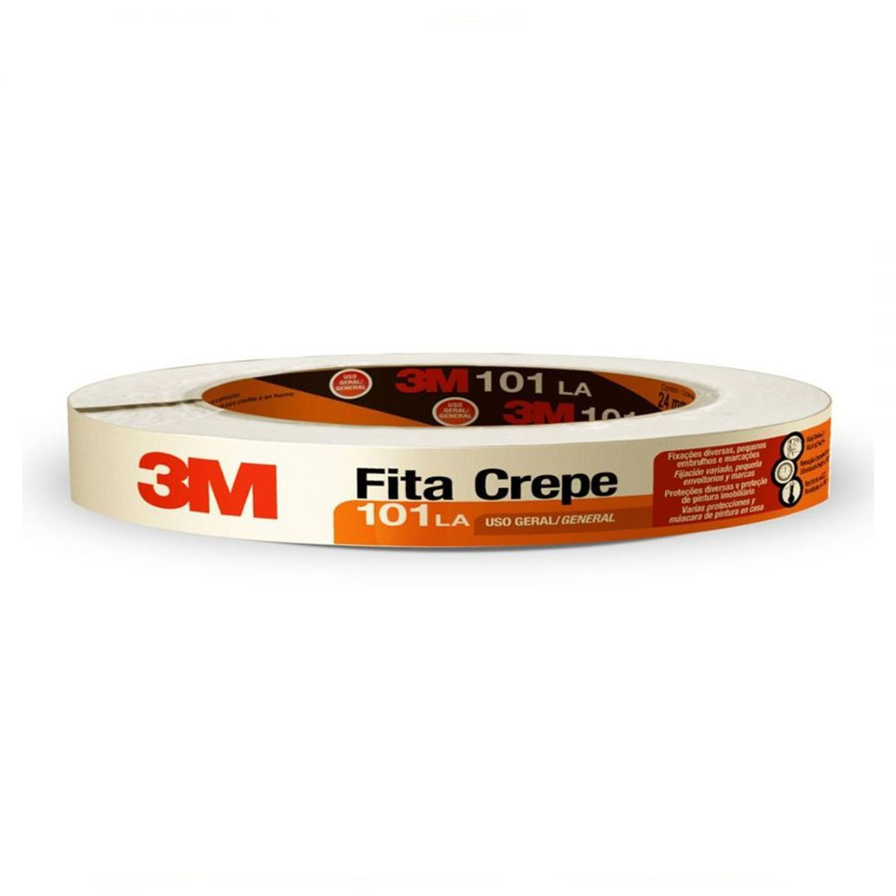 Fita Crepe 101LA - Rolo 18 mm x 50 m 3M