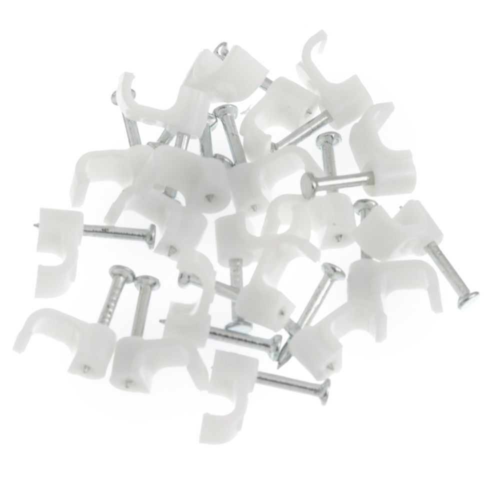 Fixador Para Fio Paralelo N1 Com 20 Unidades Branco Bemfixa